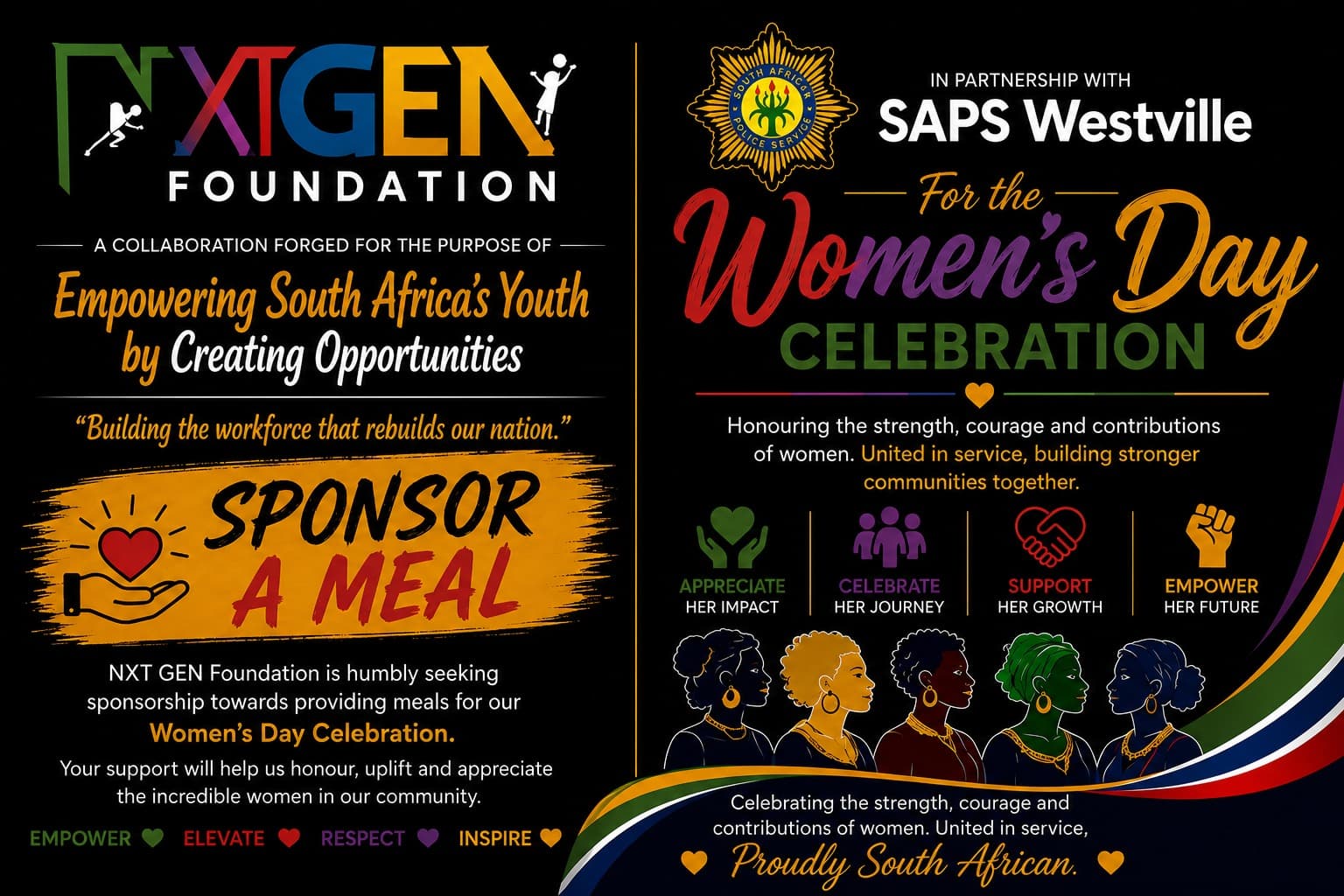 NXT GEN Foundation x SAPS Westville – Women’s Day Celebration